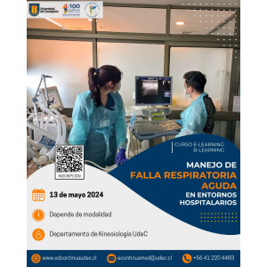 Curso manejo de falla respiratoria aguda en ambientes hospitalarios 2024 (Arancel + taller)