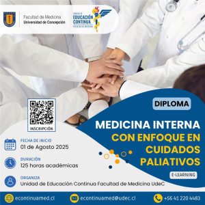 Diploma medicina interna con enfoque en Cuidados Paliativos 2025 (ARANCEL 10% DCTO)