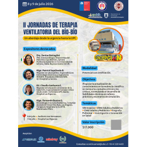 II JORNADAS DE TERAPIA VENTILATORIA DEL BIO BIO 2026 - Valor inscripción