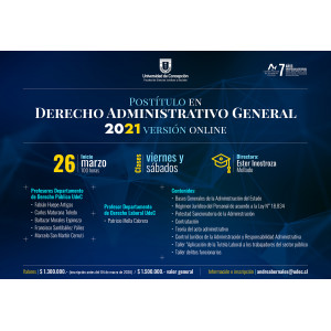 Postítulo Der. Administrativo General 2021 pago anticipado
